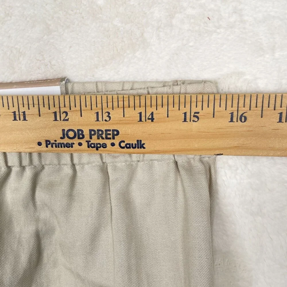 Chico's Ultimate Fit Pants Linen Blend Womens 0.5 Small 6 Regular Beige New - Picture 6 of 10